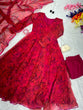 Load image into Gallery viewer, Red Color Digital Print Fancy Anarkali Suit