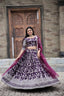 Captivating Embroidered Work Wine Color Lehenga Choli