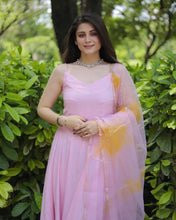 Load image into Gallery viewer, Lovely Light Pink Color Gown With Organza Dupatta