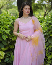 Load image into Gallery viewer, Lovely Light Pink Color Gown With Organza Dupatta