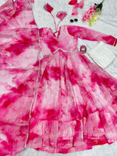 Load image into Gallery viewer, Shibori Print Pink Color Casual Wear Anarkali Suit