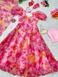 Load image into Gallery viewer, Amazing Multi Color Organza Anarkali Gown