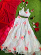 Load image into Gallery viewer, Stylish Digital Print White Color Lehenga Choli With Red Dupatta