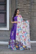 Load image into Gallery viewer, Navratri Special Purple Color Printed Lehenga Choli