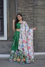 Load image into Gallery viewer, Navratri Special Green Color Printed Lehenga Choli