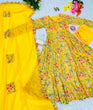 Load image into Gallery viewer, Multi Color Design With Yellow Color Wonderful Anarkali Gown