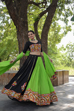 Load image into Gallery viewer, Kutchi Embroidered Work Black Color Lehenga Choli