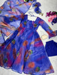 Load image into Gallery viewer, Beautiful Blue Color Organza Silk Anarkali Suit