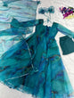 Load image into Gallery viewer, Beautiful Teal Blue Color Organza Silk Anarkali Suit