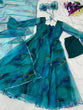 Load image into Gallery viewer, Beautiful Teal Blue Color Organza Silk Anarkali Suit