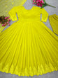 Load image into Gallery viewer, Beautiful Sequence Work Lemon Yellow Color Anarkali Gown