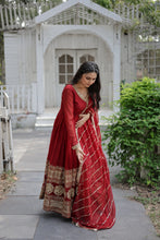 Load image into Gallery viewer, Captivating Maroon Color Gown With Ravishing Dupatta