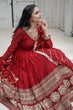 Load image into Gallery viewer, Captivating Maroon Color Gown With Ravishing Dupatta