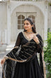 Load image into Gallery viewer, Captivating Black Color Gown With Ravishing Dupatta