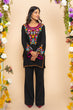 Load image into Gallery viewer, Multi Color Thread Work Black Kurti With Pant