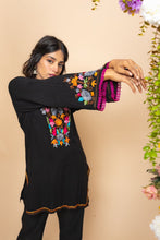 Load image into Gallery viewer, Multi Color Thread Work Black Kurti With Pant