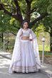 Load image into Gallery viewer, Golden Sequence Work White Color Lehenga Choli