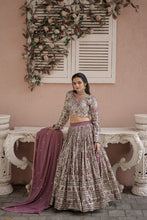 Load image into Gallery viewer, Wedding Wear Dusty Pink Sequins Embroidered Work Lehenga Choli Clothsvilla
