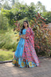 Load image into Gallery viewer, Fabulous Dola Silk Sky Blue Color Lehenga Blouse Dupatta Set