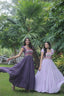 Party Wear Embroidered Work Purple Color Long Gown Clothsvilla