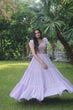 Load image into Gallery viewer, Party Wear Embroidered Work Lavender Color Long Gown Clothsvilla