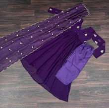 Load image into Gallery viewer, Fancy Purple Embroidery Work Beautiful Kurti pant With dupatta Clothsvilla