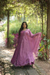 Load image into Gallery viewer, Pink Color Multi-sequence Work Georgette Chex Gown