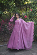 Load image into Gallery viewer, Pink Color Multi-sequence Work Georgette Chex Gown