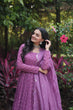 Load image into Gallery viewer, Pink Color Multi-sequence Work Georgette Chex Gown