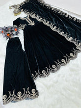 Load image into Gallery viewer, Glamourous Black Color Embroidery Work Anarkali Suit