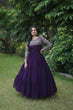 Load image into Gallery viewer, Fantastic Purple Green Color Zari Work Gown Clothsvilla