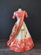 Load image into Gallery viewer, White Color Weaving Zari Work Jacquard Pethani Lehenga Set Clothsvilla