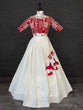 Load image into Gallery viewer, White Color Pure Cotton Two Piece Lehenga With Lucknowi Work Choli Clothsvilla