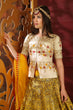 Load image into Gallery viewer, White-Yellow Embroidered Silk Bridal Lehenga Choli ClothsVilla
