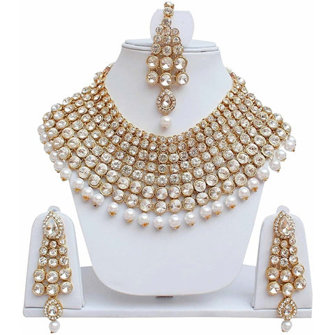 White Alloy Jewel Set ClothsVilla Main image