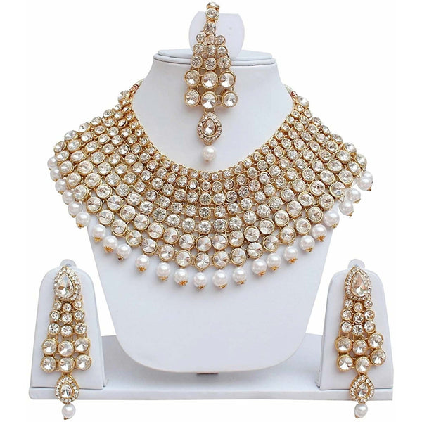White Alloy Jewel Set ClothsVilla