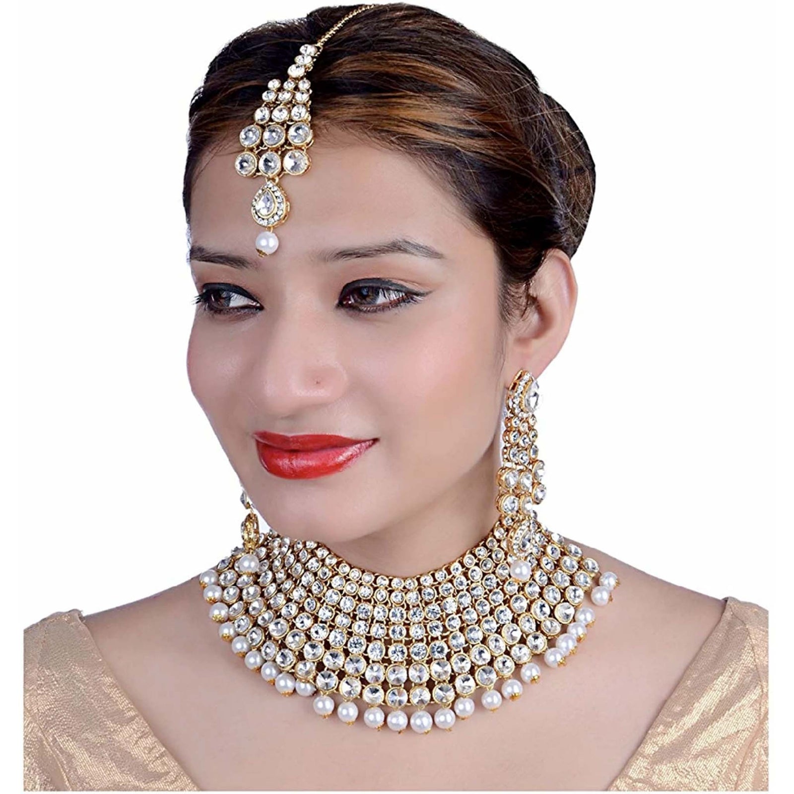 White Alloy Jewel Set ClothsVilla