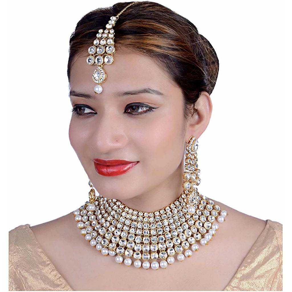 White Alloy Jewel Set ClothsVilla
