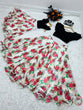 Load image into Gallery viewer, White Color Floral Printed Lehenga with Black Top Mother Daughter Combo Clothsvilla