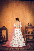 Load image into Gallery viewer, White Festive Wear Thread With Floral Sequence Embroidered Net Lehenga Choli ClothsVilla