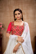 Load image into Gallery viewer, White Foil Print Georgette Wedding Wear Lehenga Choli ClothsVilla