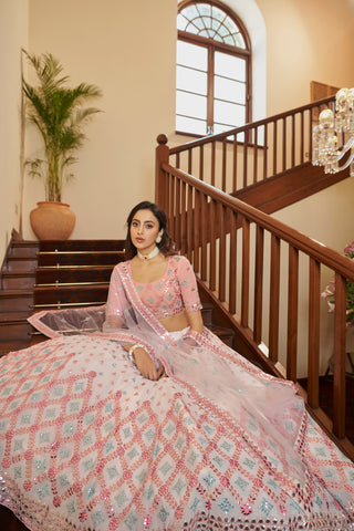 White Lehenga Choli For Bridesmaid Ready Made Lehenga For Women Mutli Color Thread Embroidery Lehnga Choli Bollywood Style Ghagra Choli ClothsVilla
