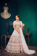 Load image into Gallery viewer, White Multi Thread Gotta Work Georgette Wedding Lehenga Choli ClothsVilla