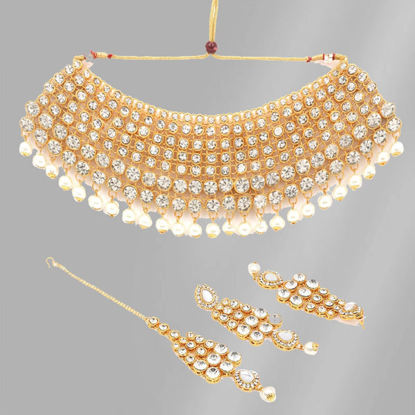 White, Gold Alloy Jewel Set ClothsVilla