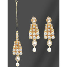 Load image into Gallery viewer, White, Gold Alloy Jewel Set ClothsVilla