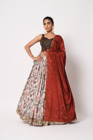 White Art Silk Sequence Embroidered Work Lehenga Choli ClothsVilla.com