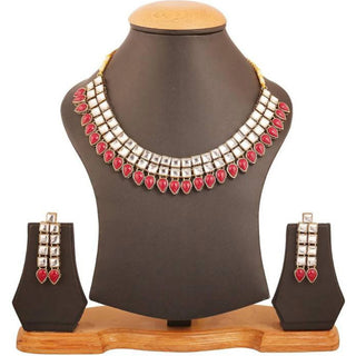 White and Red Alloy Jewel Set ClothsVilla