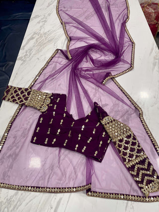 Wine Color Embroidered Attractive Party Wear Georgette Dulhan Wedding Lehenga Choli Clothsvilla