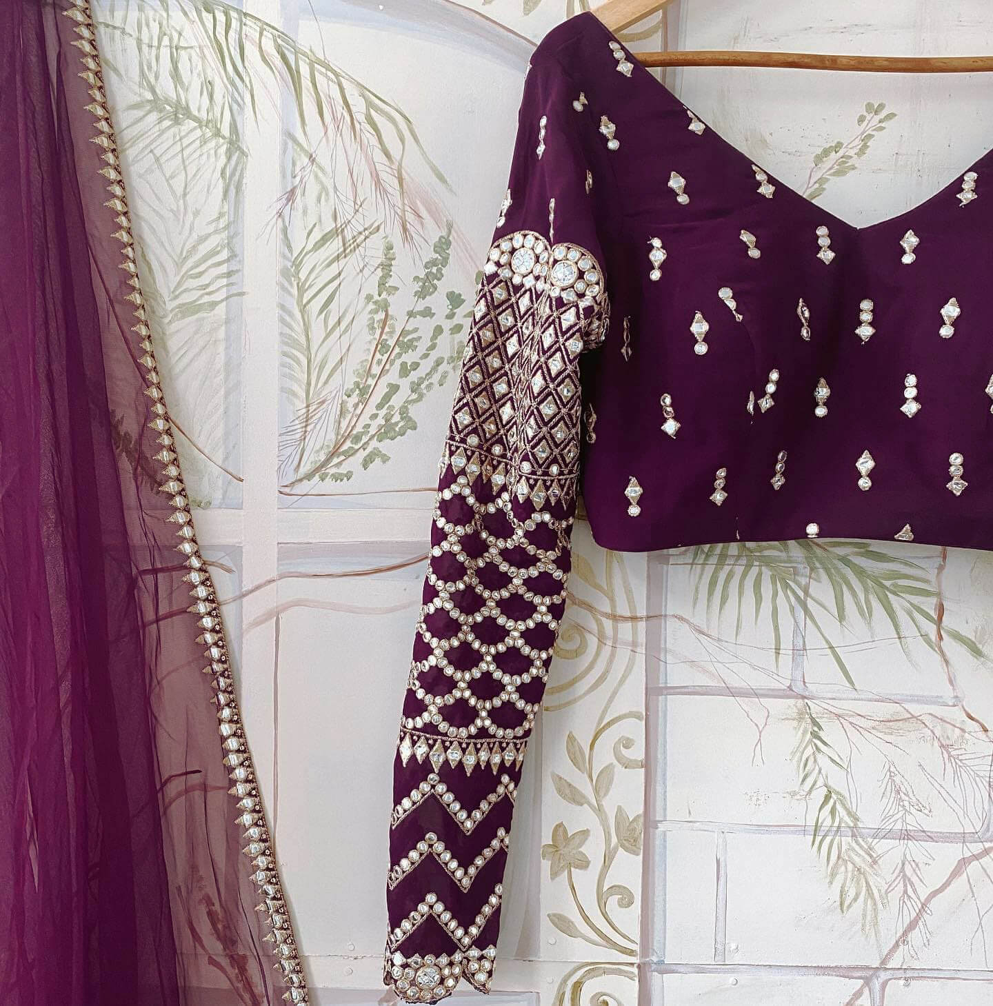 Wine Color Embroidered Attractive Party Wear Georgette Dulhan Wedding Lehenga Choli Clothsvilla