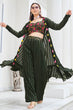 Load image into Gallery viewer, Wonderful Olive Color Silk Readymade Palazzo with Koti Style Collection ClothsVilla.com